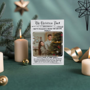 Eleganter Newsletter Moderne Fotocollage Weihnacht Feiertagskarte