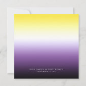 Eleganter nicht binärer Pride Hochzeit Save The Date (Rückseite)