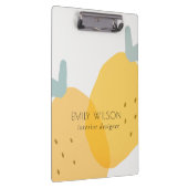 Eleganter Niedlich-Gelber Zitronenfrüchtezitrus he Klemmbrett (Rechts)