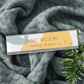 Eleganter Niedlich-Gelber Zitronenfrüchtezitrus he Schreibtischnamensplakette