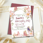 Eleganter niedlich rosa Blütenschmetterling 65. Ge Einladung