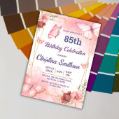 Eleganter niedlich rosa Blütenschmetterling 85. Ge Einladung