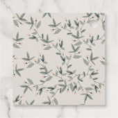 Eleganter Niedlicher Aqua Blue Floral Teapot Cup H Geschenkanhänger (Rückseite)