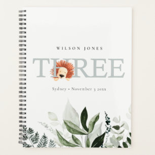 Eleganter Niedlicher Boho Lion Foliage 3. Geburtst Planer