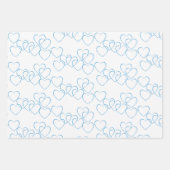 Eleganter, Niedlicher Dekorationscharakter, blau,  Geschenkpapier Set (Vorderseite)