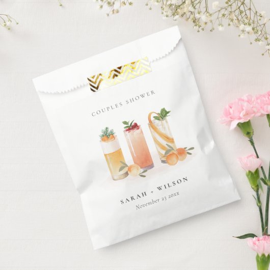 Eleganter Niedlicher Fruchtcocktail Orange Paare D Geschenktütchen (Versiegelt)