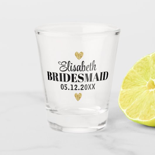 Eleganter Niedlicher Glitzer für moderne Skripte - Schnapsglas (Vorderseite)