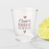 Eleganter Niedlicher Glitzer für moderne Skripte - Schnapsglas (Vorderseite)