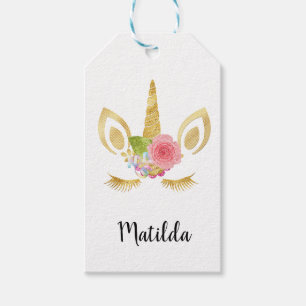 Eleganter niedlicher hübscher BlumengoldGlitter Geschenkanhänger