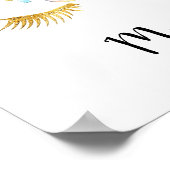 Eleganter, niedlicher, hübscher Glitzer Poster (Ecke)