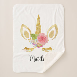 Eleganter, niedlicher, hübscher Glitzer Sherpadecke