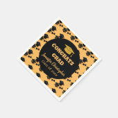 Eleganter Niedlicher klassischer Schwarz-Gelb-Absc Serviette (Ecke)