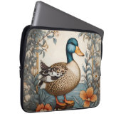 Eleganter Niedlicher Klumpen Vintag floraler Duck Laptopschutzhülle (Vorne Rechts)