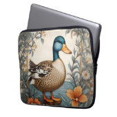 Eleganter Niedlicher Klumpen Vintag floraler Duck Laptopschutzhülle (Vorderseite Links)