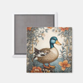 Eleganter Niedlicher Klumpen Vintag floraler Duck Magnet (Vorderseite/Rückseite)