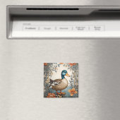Eleganter Niedlicher Klumpen Vintag floraler Duck Magnet (In Situ (Geschirrspüler))