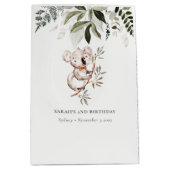 Eleganter Niedlicher Koala-Foliage jeden Geburtsta Mittlere Geschenktüte (Vorderseite)