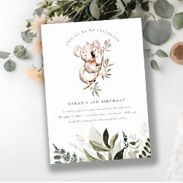 Eleganter Niedlicher Koala Foliage jedes Alters zu Dankeskarte