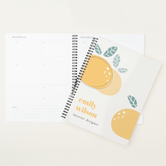 Eleganter Niedlicher Lemon Abstrakt Bold Fruity Ci Planer (Anzeige)