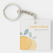 Eleganter Niedlicher Lemon Abstrakt Bold Fruity Ci Schlüsselanhänger (Vorderseite)