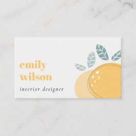 Eleganter Niedlicher Lemon Abstrakt Bold Fruity Ci Visitenkarte