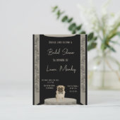 eleganter niedlicher Mops Hund Bridal Dusche Einla (Stehend Vorderseite)