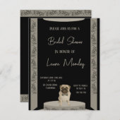 eleganter niedlicher Mops Hund Bridal Dusche Einla (Vorne/Hinten)