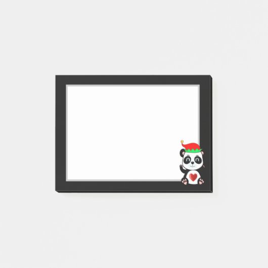 Eleganter Niedlicher Panda Bären Cartoon auf Schwa Post-it Klebezettel (Vorderseite)