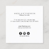 Eleganter niedlicher pastellrosa Lippen Goldmakeup Quadratische Visitenkarte (Rückseite)