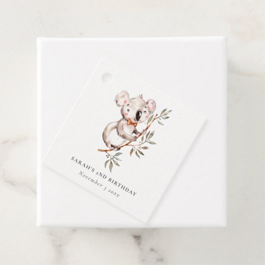 Eleganter Niedlicher Sleepy Koala Foliage jeden Ge Geschenkanhänger (Beispiel)