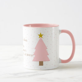 Eleganter Niedlicher Solo Rosa Weihnachtsbaum, Gol Tasse