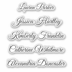 Eleganter niedlicher whimsical-Skriptname gehört z Aufkleber