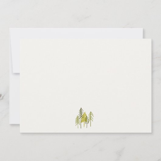 Eleganter Niedlicher Woodland Fun Party Fox Kinder Mitteilungskarte (Rückseite)