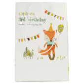 Eleganter Niedlicher Woodland Fun Party Fox Kinder Mittlere Geschenktüte (Vorderseite)