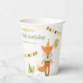 Eleganter Niedlicher Woodland Fun Party Fox Kinder Pappbecher (Rückseite)