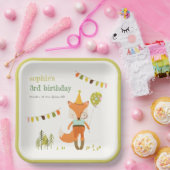Eleganter Niedlicher Woodland Fun Party Fox Kinder Pappteller (Party)