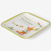 Eleganter Niedlicher Woodland Fun Party Fox Kinder Pappteller (Gewinkelt)