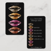 Eleganter nobler künstlerischer Lippenblick Visitenkarte (Vorne/Hinten)