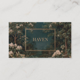 Eleganter Nocturnal Garden Floral Gold Rahmen Visitenkarte