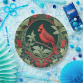 Eleganter Northern Kardinal William Morris Inspiri Pappteller (Party)