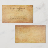 Eleganter Nostalgischer Altpapier sieht Beruflich Visitenkarte (Vorne/Hinten)