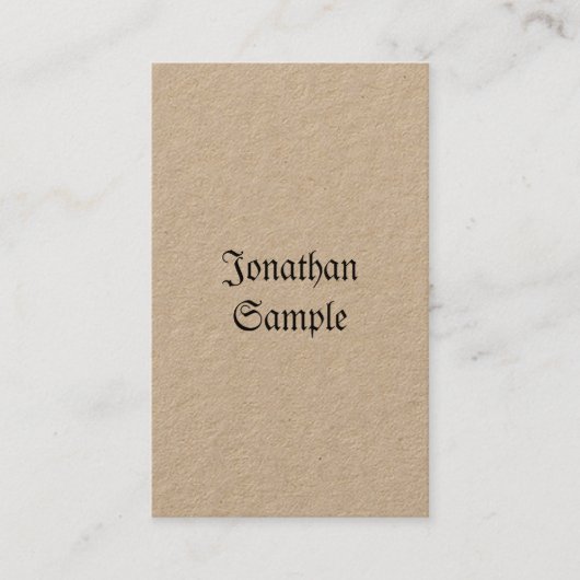 Eleganter nostalgischer Retro Vintager wirklicher Visitenkarte (Vorderseite)