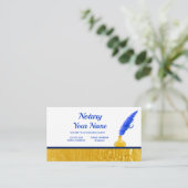 Eleganter Notar Agent Signing Gold Border Visitenkarte (Stehend Vorderseite)