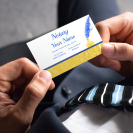 Eleganter Notar Agent Signing Gold Border Visitenkarte
