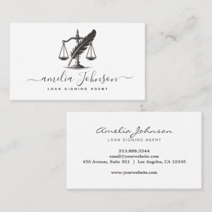 Eleganter Notar für die Unterzeichnung von Kreditv Visitenkarte