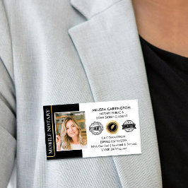 Eleganter Notar Public Loan Signing Agent Black Namenschild