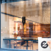 Eleganter Notar Unterschrift Agent Schwarzes Logo Fensteraufkleber (Café-Fenster)