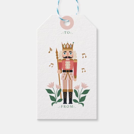 Eleganter Nutcracker Ballet Toy Soldat To & From Geschenkanhänger (Vorderseite)