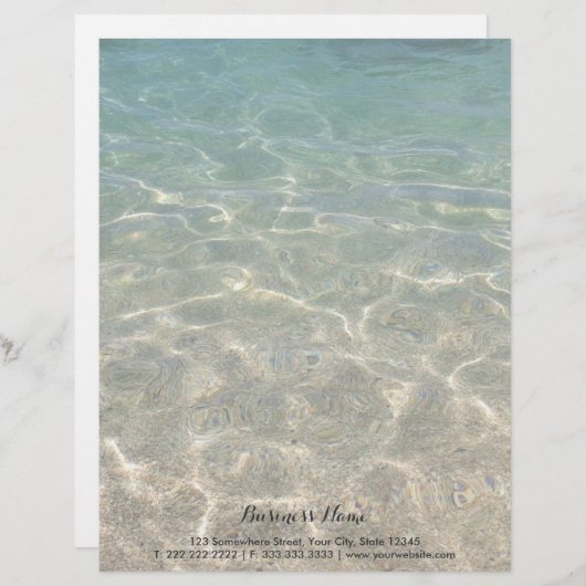 Eleganter Ocean Beach Hintergrund Briefkopf (Vorne/Hinten)