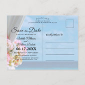 Eleganter Ocean Beach Summer Save the Date Ankündigungspostkarte (Rückseite)